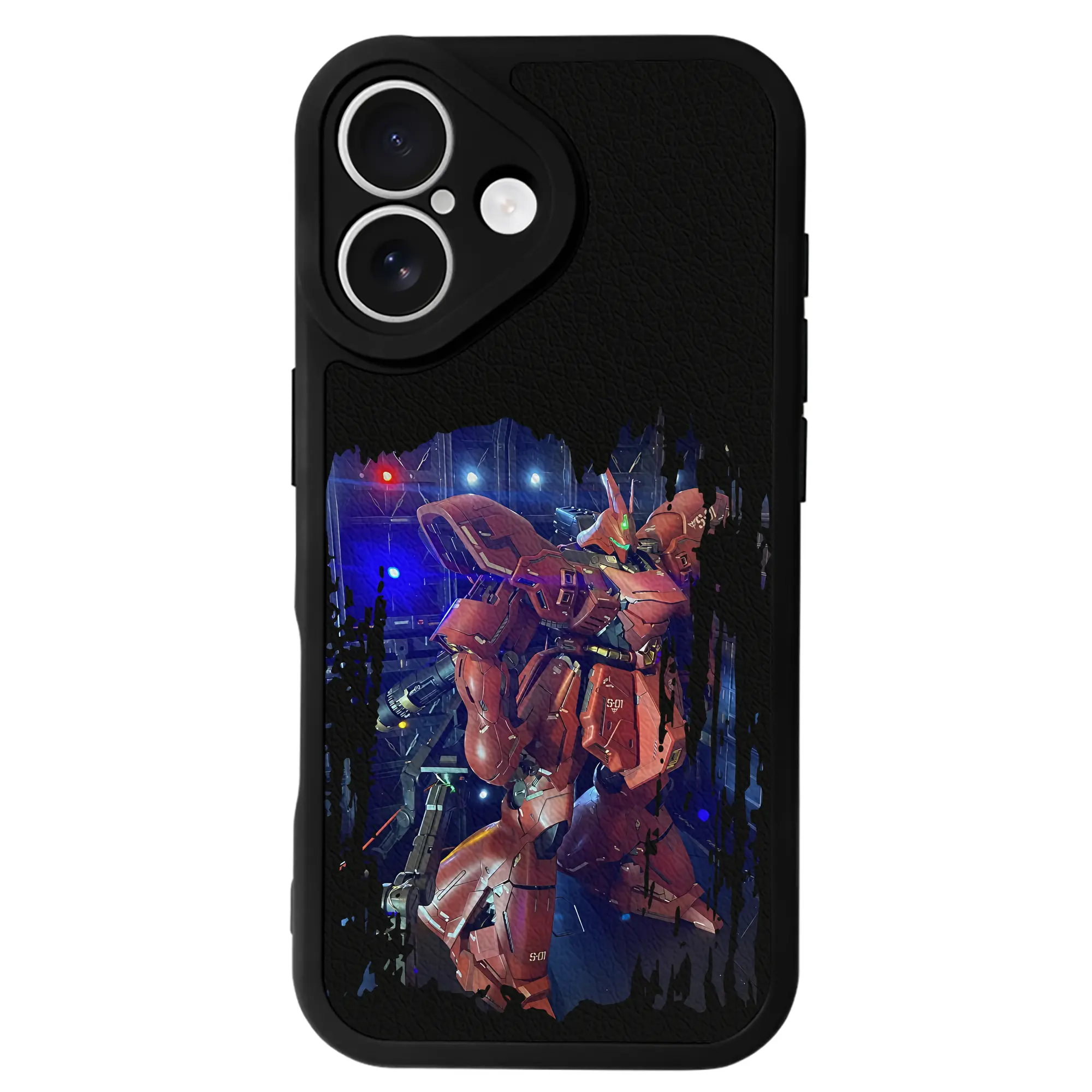 ガンダム グッズ,サザビー - IPhone 16シリーズ対応 ・ シリコンスマホケース ・ レザー調 ・ 高精度フィット ・ 耐衝撃 ・ ワイヤレス充電対応 ・ 精密カット